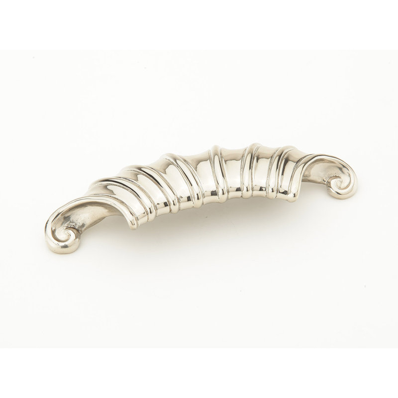 French Court Cup / Bin Pull, White Brass