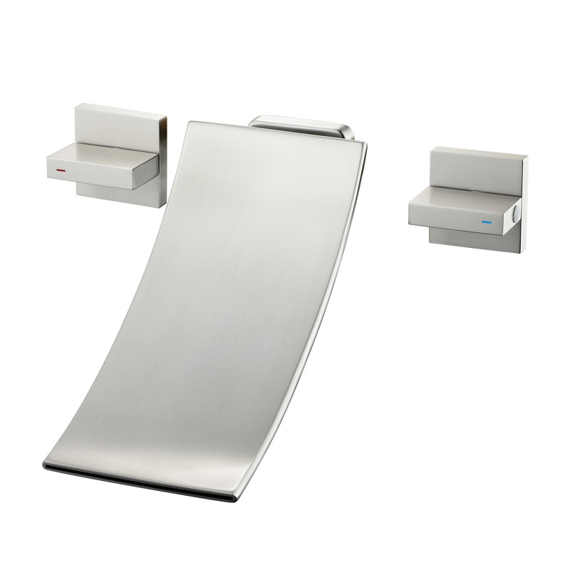 Wall Waterfall Faucet with Diverter, Brushed Nickel