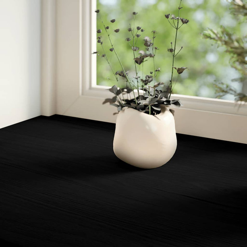 Appuis de fenêtre Vidaxl 2 pièces brun foncé 63,0 x 9,8 x 0,8 po chêne massif