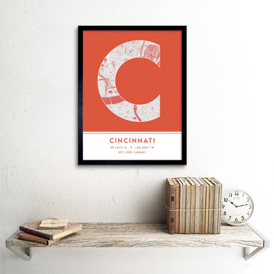 Cincinnati Ohio United States City - Single Picture Frame Typography