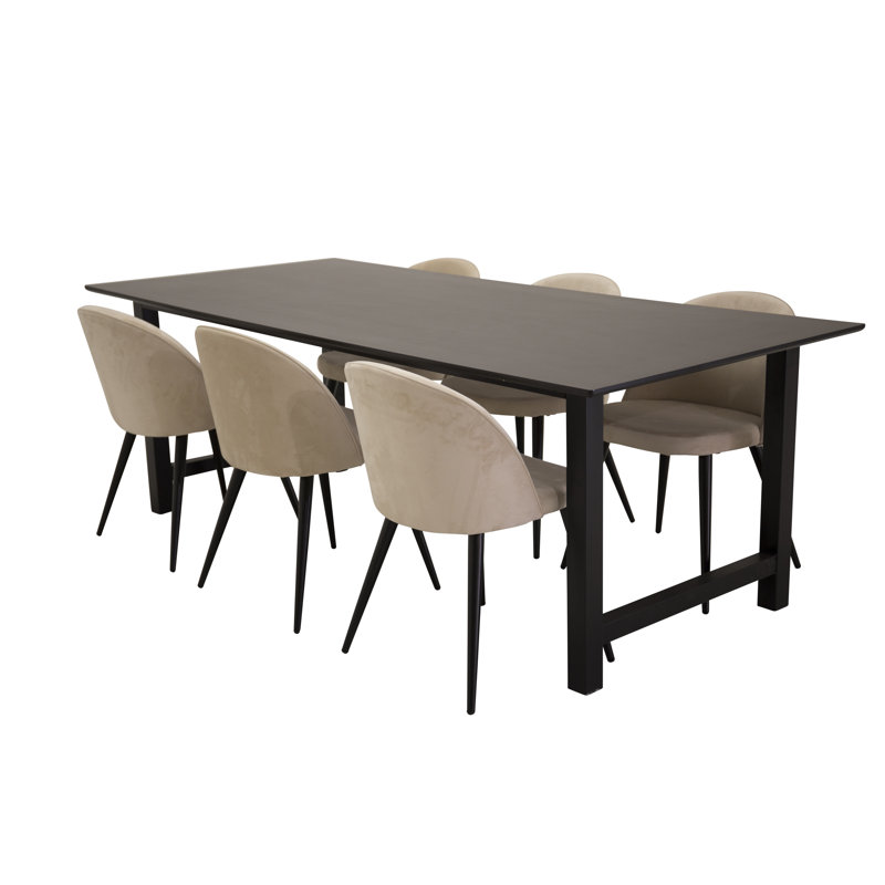 Drasner Dining Set, Beige/Black