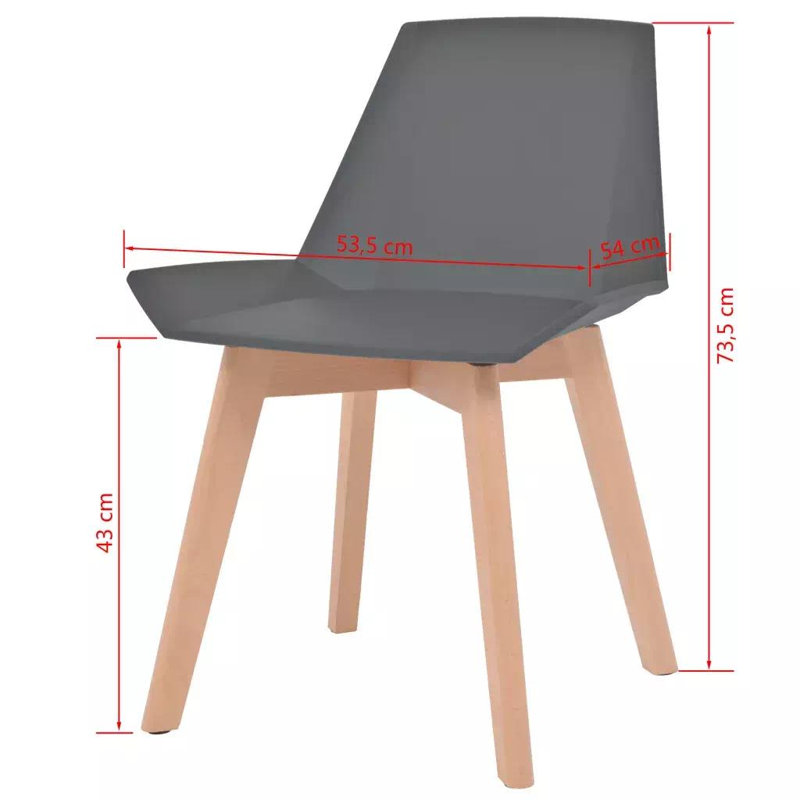Trace 43cm H Side Chair, Grey