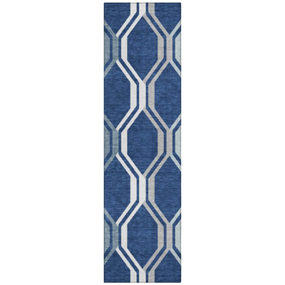 Machine Washable Indoor/Outdoor Hashlamoun ACN2326 Mid-Century Modern Rug