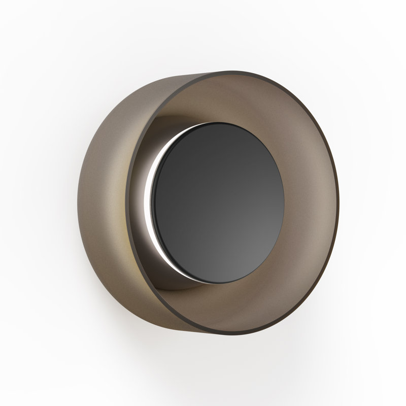 Totem Wall Sconce 3 CCT, Matte Black, Brown