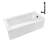 Streamline 66 in. x 32 in. Acrylic Right-Hand Drain Alcove Bathtub in Glossy White With External Drain-101700167