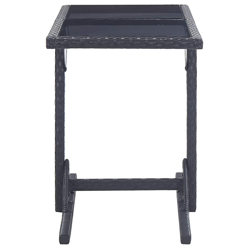 Rectangular 2 - Person Bistro Set, Black, Black