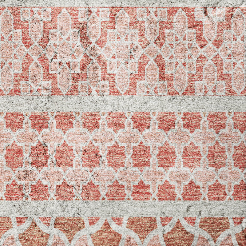 Tapis bohème Dream Shag ADS726 lavable à la machine de qualité supérieure, Salmon, 8 pi x 10 pi