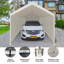 Tente de garage portative robuste 12 x 20 pour abri de rangement extérieur