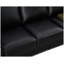 Ensemble de canapé modulaire en cuir PU noir avec rangement, mobilier de salon 5 places avec structure en bois massif et métal