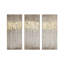 3 toiles d'art murales dorées, thème abstrait, l 15 po x H 35 po, bleu foncé et bleu sarcelle, toile, 3, 15 po 35 po, bleu sarcelle, création-1082957024