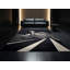 Tapis à motif géométrique moelleux en mauve moelleux - noir-571611328