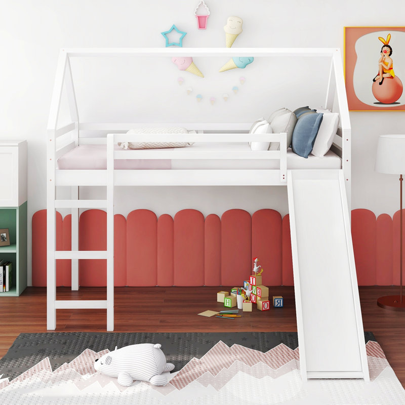Hallye Bed, Twin, White