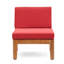 8 Seater Acacia Wood Sectional Sofa Set, Teak+Red