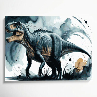 «Dinosaur Titanosaurus Blue», art mural sur toile