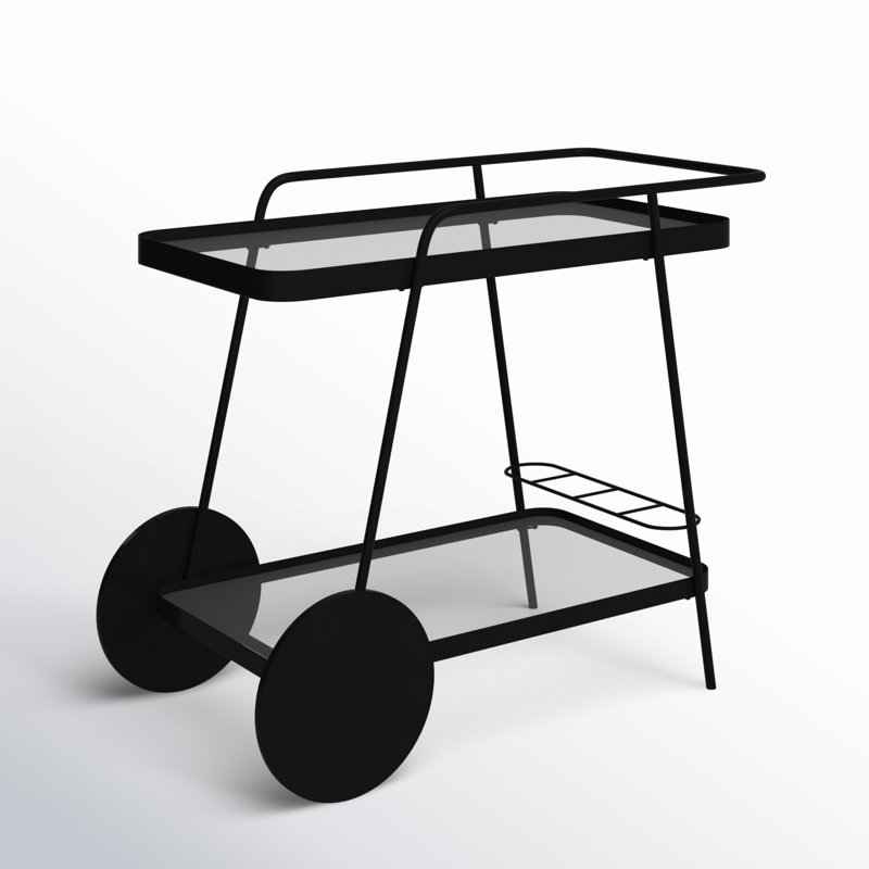 Cullin Metal Bar Cart, Black
