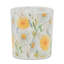 Porte-bougie à motif floral givré