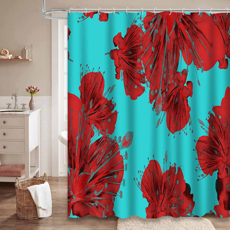 Rideau de douche Bold Flower, L 72 po x l 84 po