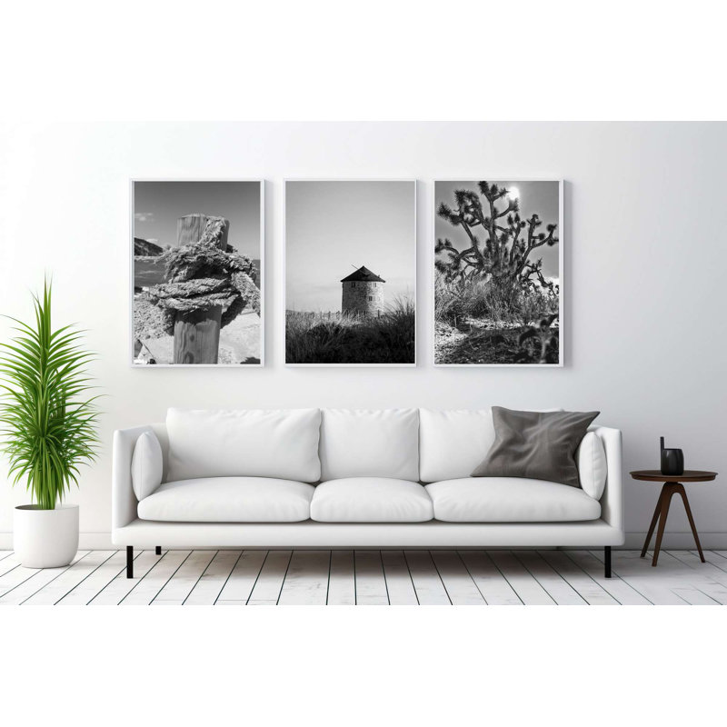 Élégant ensemble de peintures décoratives encadrées (3 pièces), 8,3 x 11,8 pouces | 100% panneau de fibres à densité moyenne avec impression numérique |  pour le salon, la chambre à coucher et le bureau, les couleurs vives et l'art moderne