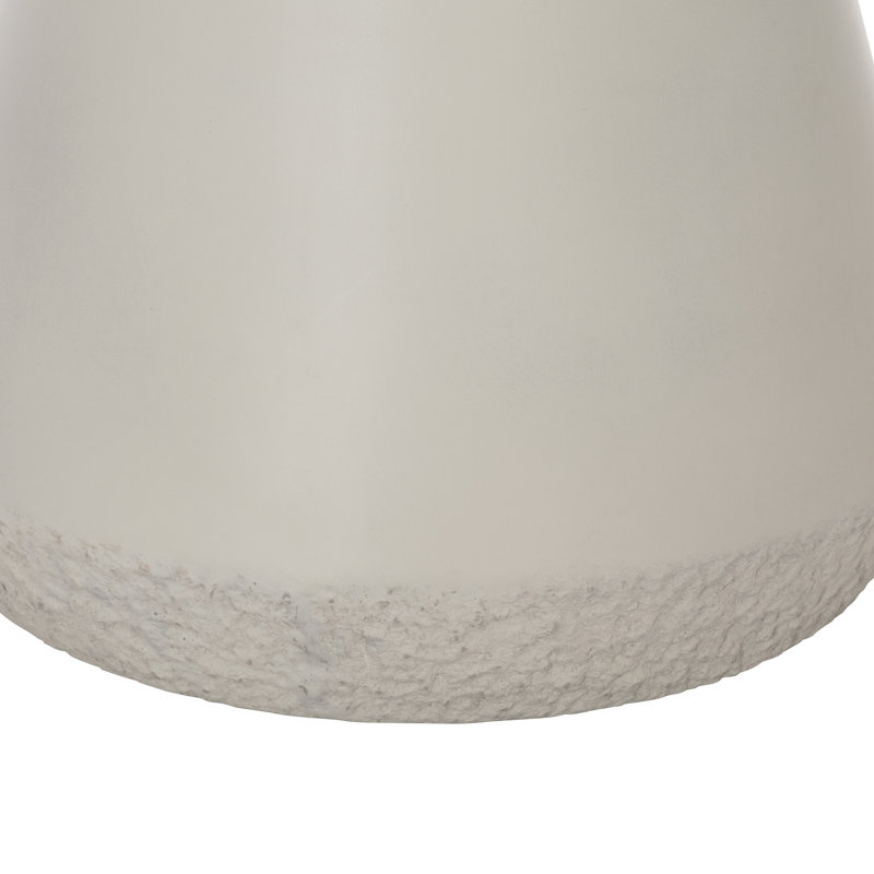 Transitional Nidra Gray Cast Concrete Round Accent Table