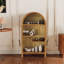 Étagère arquée autoportante à 4 niveaux à 4 niveaux, armoire de rangement asymétrique ouverte, étagère en bois pour hall d'entrée, salon, chambre à coucher, couloir-132959105