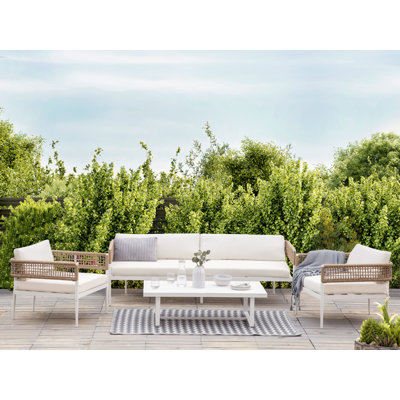 Lounge Set Altamease Aluminium White Symmetrical 4 Seater