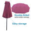 Très grand parasol 15 pi x 9 pi ombragé avec double manivelle et évents pour terrasse de jardin