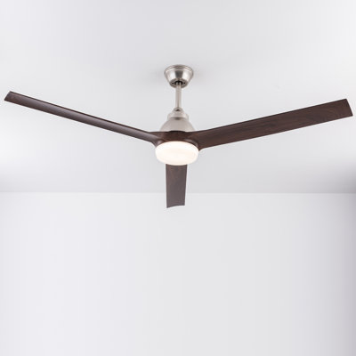42 Inch 3 Blades Flush Mount Modern Ceiling Fan Light With Remote Control