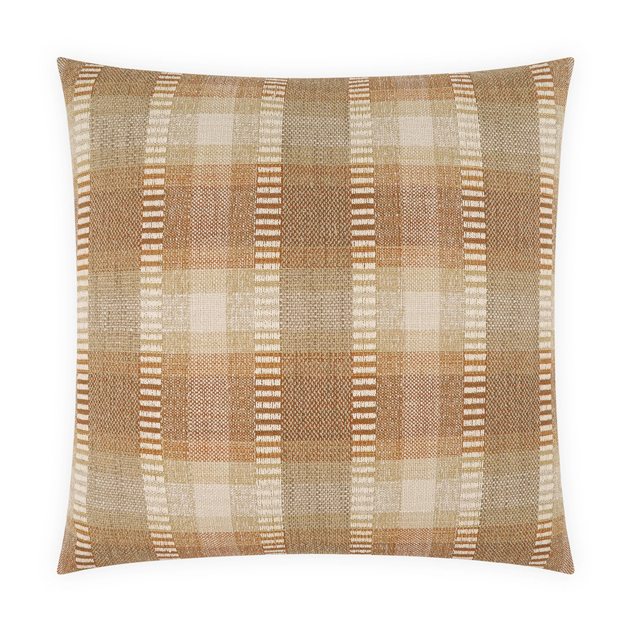 Evan Plaid Throw Pillow, Square 20", Sedona