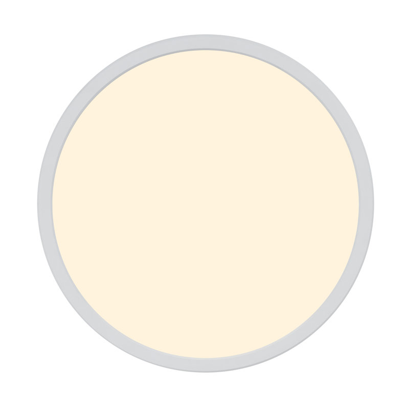 LED Flush Mount, 2.3cm H x 29cm W x 29cm D, White