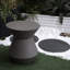 Table d'appoint de jardin 18,1 "H - côté faux pour support à plante multifonctionnel d'extérieur