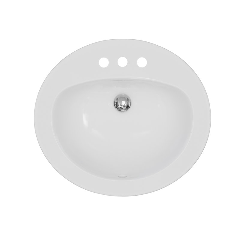 Lavabo de salle de bain ovale en porcelaine vitrifiée de 21 po Karran Valera