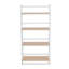 Bibliothèque contemporaine en métal peint blanc et bois naturel par Lumisource-545997948