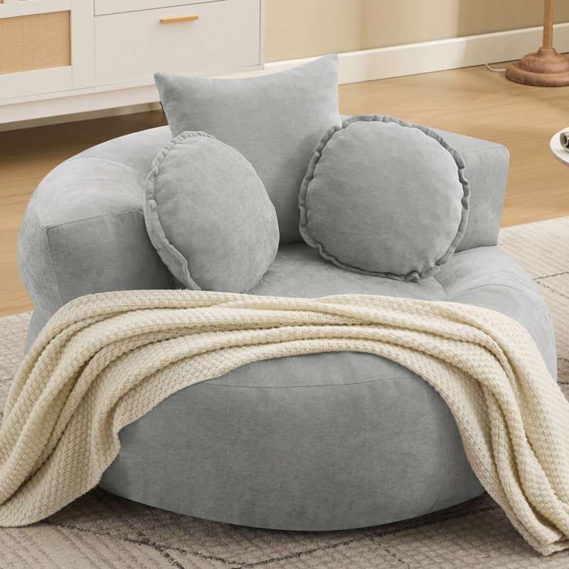 Fauteuil de compression à profil bas 42 po, Gris, No