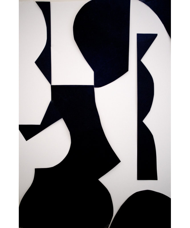 Black White Abstract Shapes by Cyrille Gulassa — Abstract Wall Art, 12 × 18, Framed Canvas, Tan