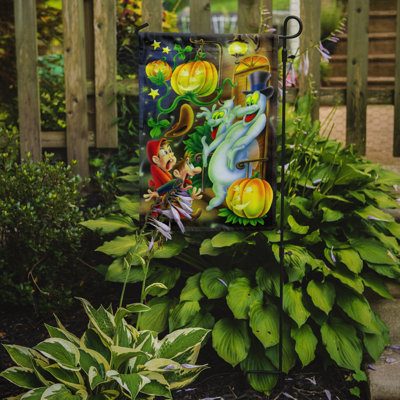 Drapeau de jardin à 2 côtés Yurig, fantômes effrayants et tour d'Halloween