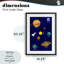 «Solar System Education», reproduction encadrée sous verre, conception par Elizabeth Caldwell-613330900-613330903