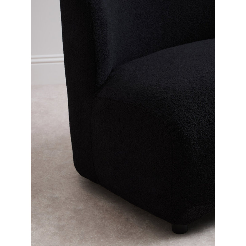 Upholstered Accent Chair, Black