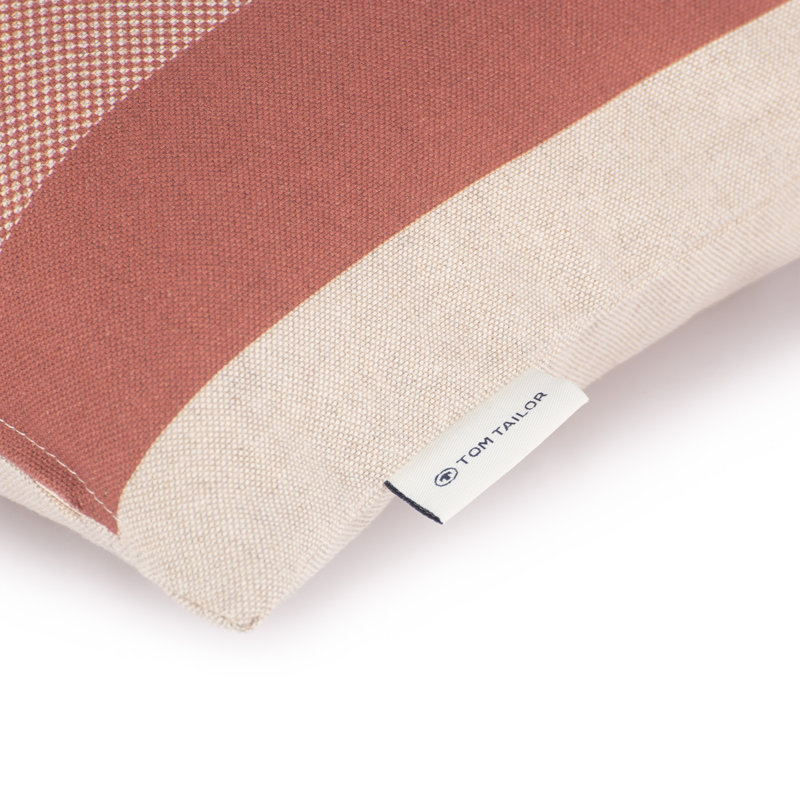 Striped Orange Rectangular Cushion Cover