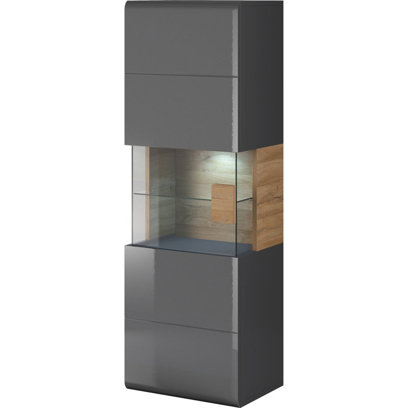 Toledo Floating Shelf, White/Oak San Remo