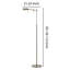 Arohan 45'' Chrome Swing Arm Floor Lamp