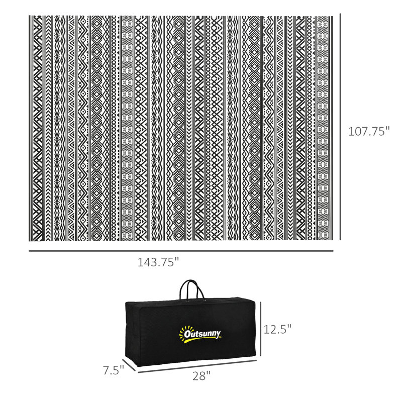Area Rug, Reversible Outdoor Rug, Waterproof Plastic Straw Floor Mat, Portable RV Camping Carpet, Large Floor Mat For Backyard, Deck, Picnic, Beach, Border