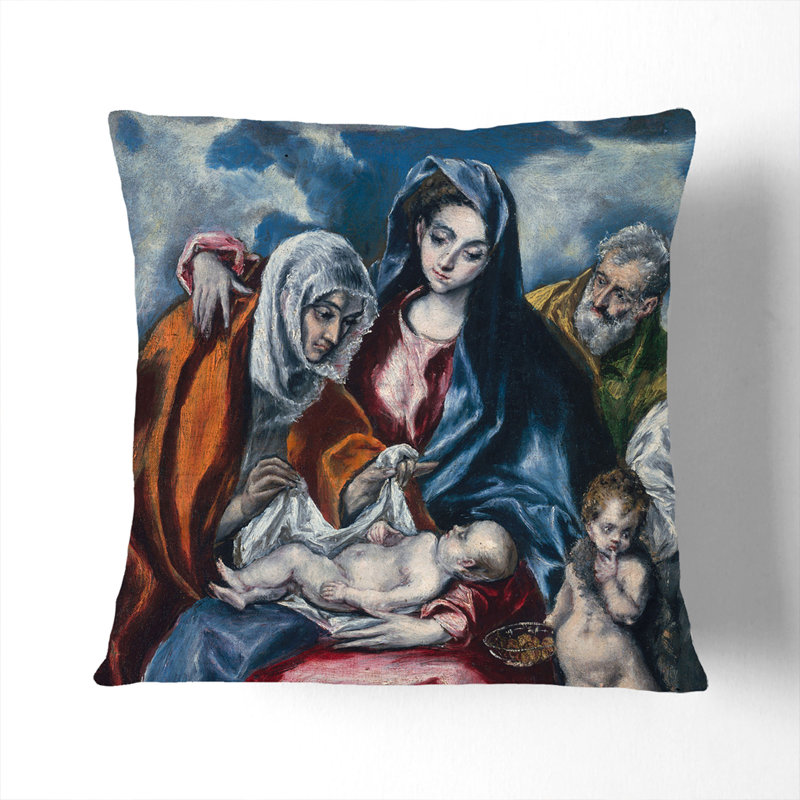 Saint Anne and the Infant Scatter Cushion, 55cm H x 55cm W x 20cm D