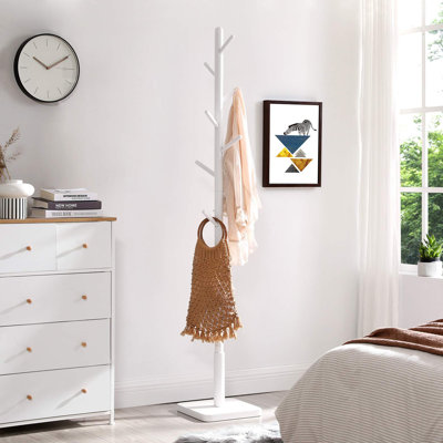 Brahn Solid Wood Freestanding 8 - Hook Coat Rack