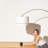 Mason 81 in. Modern Adjustable LED Arched Standing Floor Lamp with Fabric Drum Shade and Weighted Marble Base-62954051