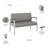 Arrive Collection Vinyl Seat Waiting Room Loveseat Chair with Metal Frame and Arms-96943444