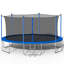 Trampoline 14 pi avec filet d'enclos de sécurité, tapis de saut robuste et rembourrage pour enfants et adultes, échelle