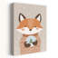 Cute Fox Snow Globe Abstract Contemporary Fox Nature Wildlife Wall Art Print 1 Piece Wrapped Canvas Wall Art-299291125