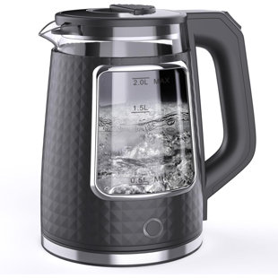 Electric Tea Kettle 2.0L Stainless Steel With Auto Shut-Off & Boil-Dry Protection