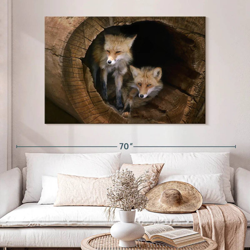 Brampt Kit Foxes, 34" H x 51" W