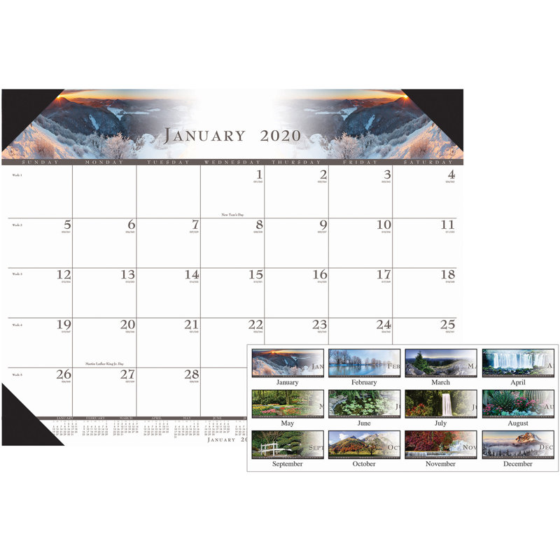 Calendrier de coussin de bureau illustré